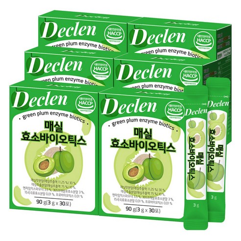 디클렌 매실 효소프로바이오틱스 30p, 90g, 6개