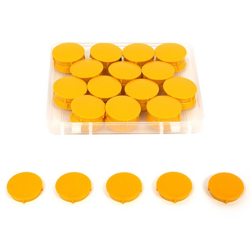칼라원형 냉장고자석 28p, 노랑