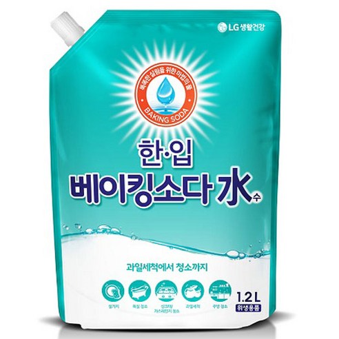 한입 베이킹소다수 리필, 1.2L, 2개