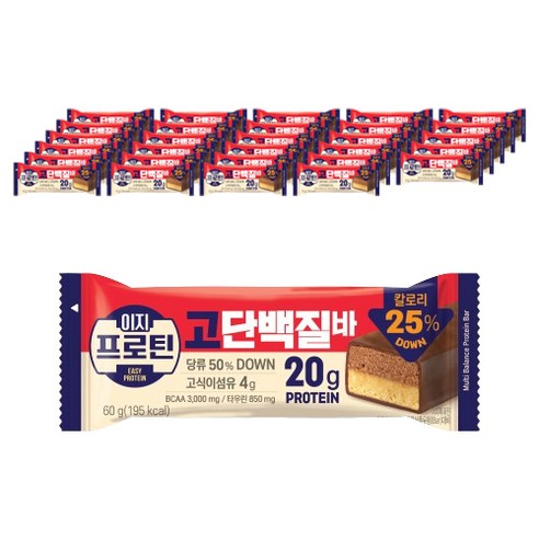 롯데제과 이지프로틴 고단백질바 / 단백질 함량 높은 단백질바, 60g, 3개