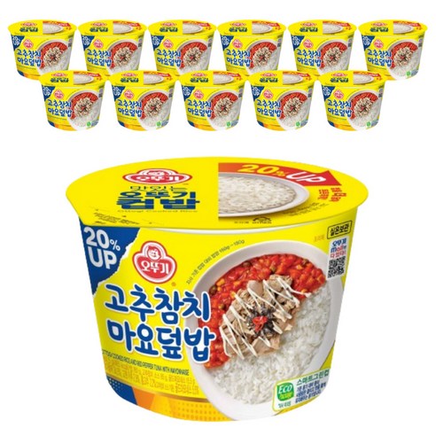 오뚜기 컵밥 고추참치 마요덮밥, 280.5g, 12개