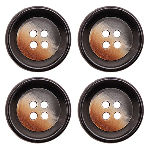 동대문단추왕 고급 리얼소뿔 단추 18mm JWS-10, 그라데이션, 4개