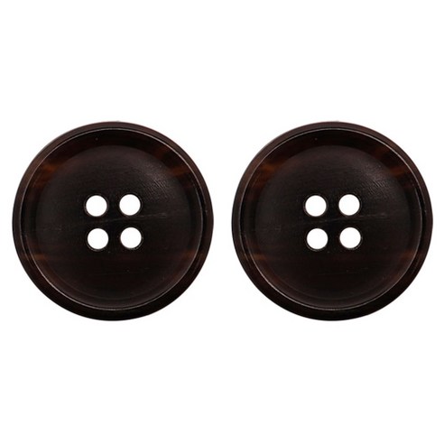 동대문단추왕 리얼소뿔 단추 20mm JWS-01, 브라운, 2개