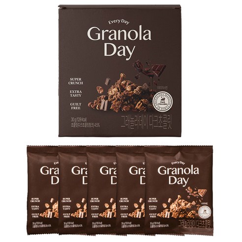 그래놀라데이 다크초콜릿 시리얼 5p, 150g, 5개 그래놀라데이 다크초콜릿 시리얼 5p, 150g, 5개