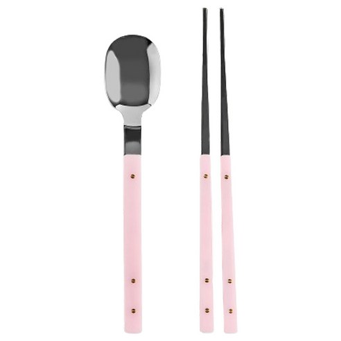 모다키친 칼리네 커트러리 아크릴 수저세트, 핑크, 숟가락 + 젓가락, 1세트