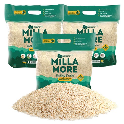 밀라모어 반려동물 아스펜 소프트베딩, 700g, 3개