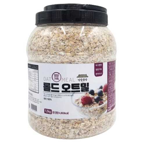 건강곡간 영양가득 롤드오트밀 통, 1.2kg, 6개