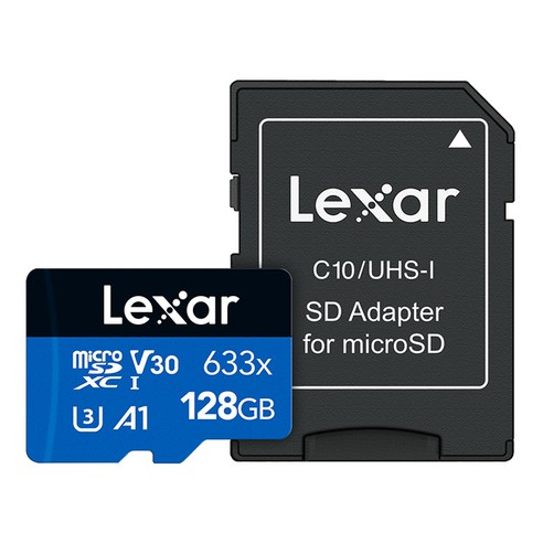 렉사 메모리 카드 SD 마이크로 고프로 블랙박스 High-Performance microSDXC UHS-I 633배속, 128GB