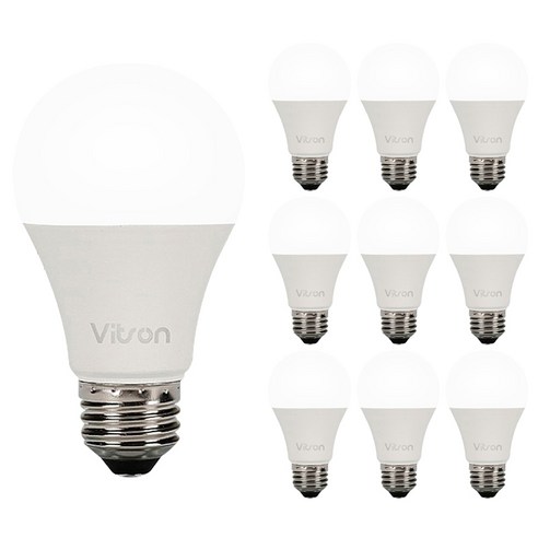 비츠온 LED 벌브 전구 10W, 주광색, 10개