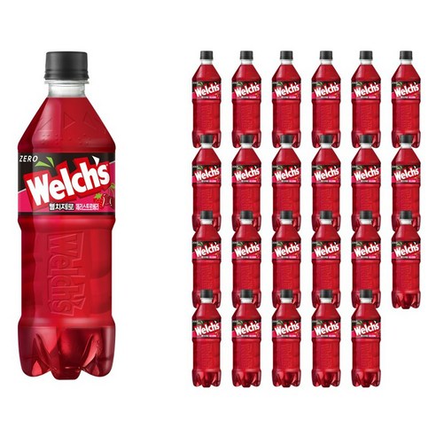 웰치 제로 체리스트로베리맛, 24개, 600ml