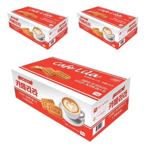 카페리라 카라멜 비스킷 과자, 1kg, 3개