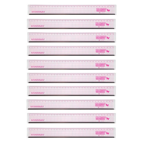 아이비스 스틸플러스직자 30cm 11923, 핑크, 10개