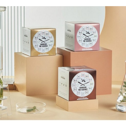 순수 더 사이언스 밀크브라운 염색으로 손상 없이 빛나는 우유빛 갈색 머릿결을 완성하세요.