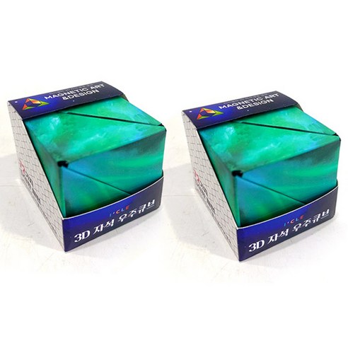 아이끌레 3D 자석 우주큐브 2p, 그린, 2개