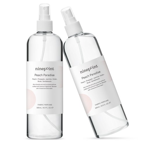 나인포인트 섬유향수 대용량 섬유탈취제, 피치 파라다이스, 500ml, 2개