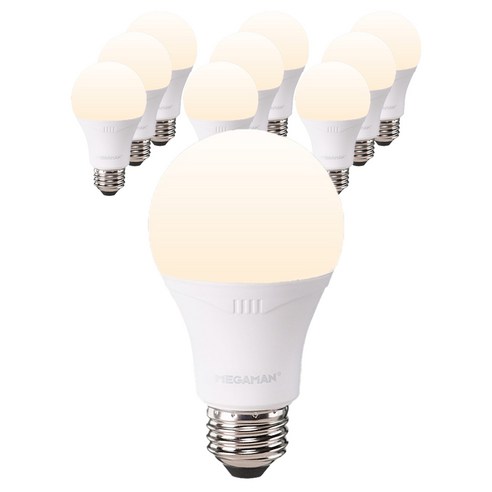 비츠온 원하 벌브 1등급 LED 메가맨 전구 화이트 10W YTA60Z1-102640, 주백색, 10개