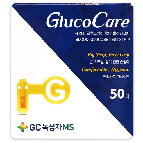 GC녹십자MS 글루코케어 G 400 혈당 측정검사지, 50개입, 1개