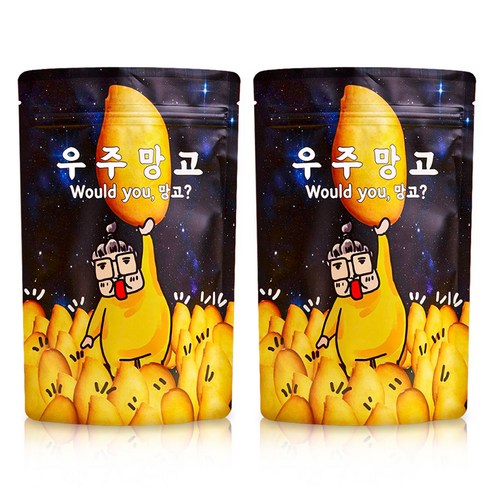 우주망고 슬라이스 반건조 망고, 200g, 2개