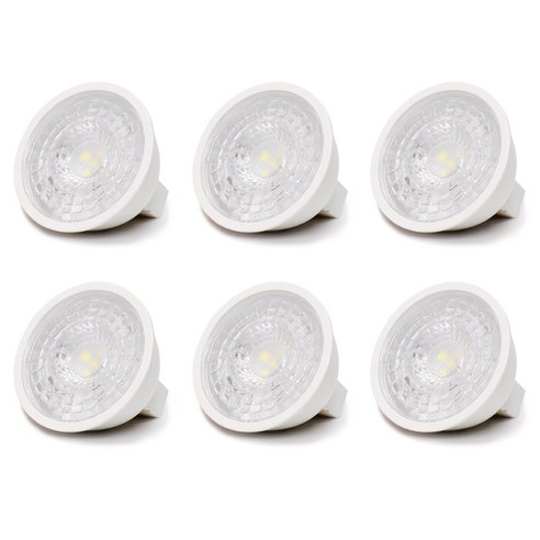 LED 할로겐 전구 램프 5W MR16, 6개, 주광색