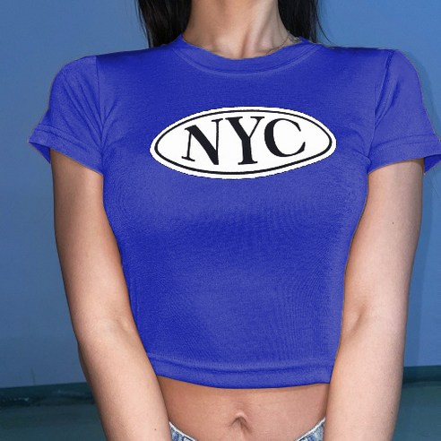 라라온 여성용 슬림핏 크롭 티셔츠 TSP384