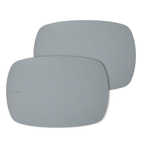 라리사 PVC 테이블 매트, 블루그레이, 41.4 x 29 cm, 2개