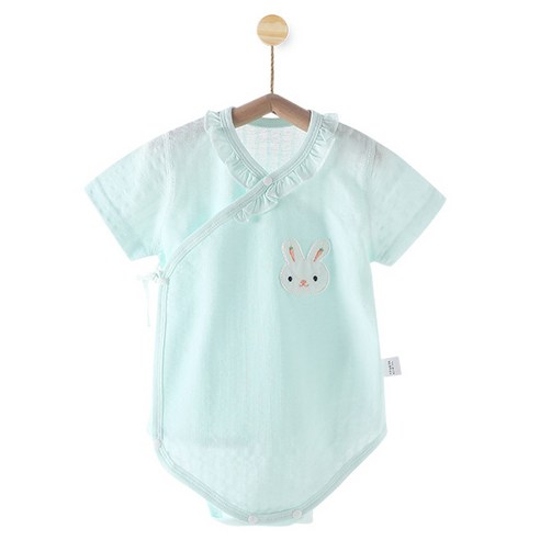 스타도어 유아용 프릴 당근토끼 파스텔 반팔바디수트