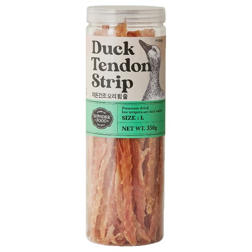 원더푸드 강아지 덕텐돈 스트릿 건조간식 L, 오리힘줄, 350g, 1개