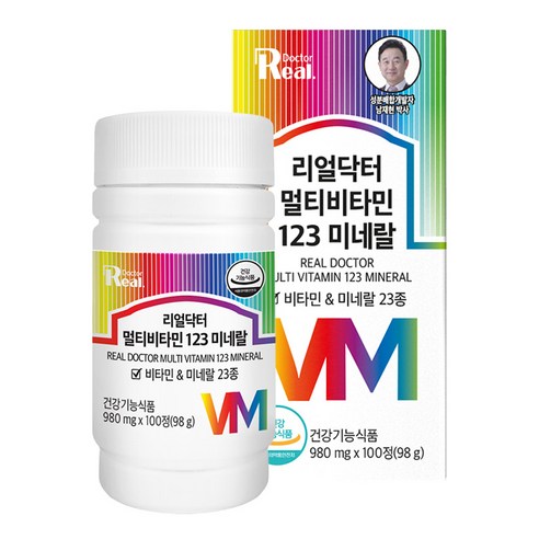 리얼닥터 멀티비타민 123 미네랄 60정, 6개