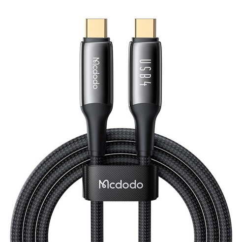 맥도도 C타입-C타입 USB4 썬더볼트 8K PD 초고속충전 케이블 240W, 1.2m (CA-2990), 블랙, 1개, 1.2m