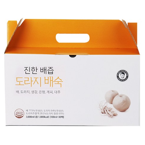 김재식헬스푸드 진한 배즙 도라지배숙 30p, 3L, 30개