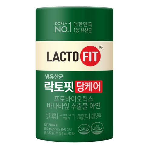 락토핏 당케어 유산균, 120g, 1개 120g × 1개, 개당 중량 × 수량 섬네일