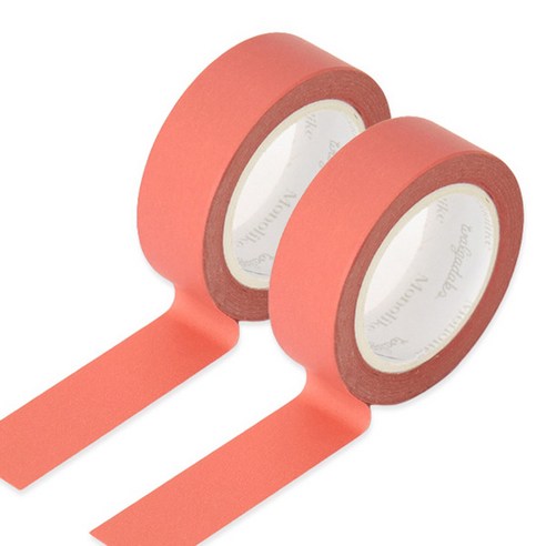 모노라이크 아르떼 마스킹테이프 솔리드 47mm x 15mm x 10m, 551 Indian red, 2개