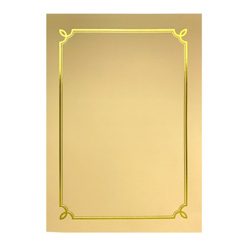 상장팩토리 금박 상장용지 화일지 170g, 돼지꼬리, 50개