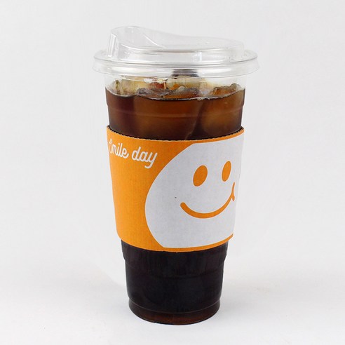 아이엔피PET 아이스컵 92파이 535ml(20oz) 바디+드링킹리드+스마일(옐로)홀더, 100세트