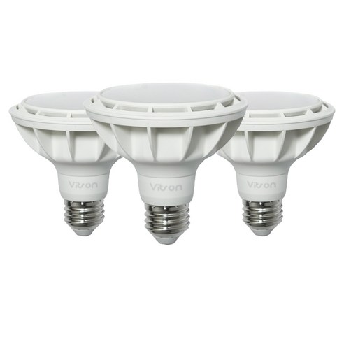 비츠온 LED E26 확산형 전구 15W PAR30, 전구색, 3개