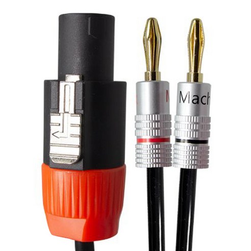 마하링크 국산 스피콘 TO 바나나 블랙 50C 스피커케이블, ML-B5SB05(5m), 1개