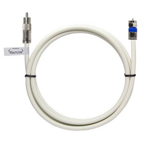 마하링크 국산 RCA TO RF 5C 동축 케이블 고급형 화이트, MLZ-WCR070 7m, 1개