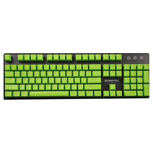맥스틸 가디언 컬러 키보드 키캡, 일반형, 옐로그린, MAXTILL GUARDIAN-Keycap