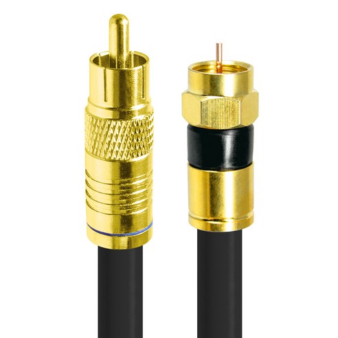 에이치디탑 국산 골드 RCA TO RF 5C 동축 케이블 블랙, HT-ZGCR070 (7m), 1개