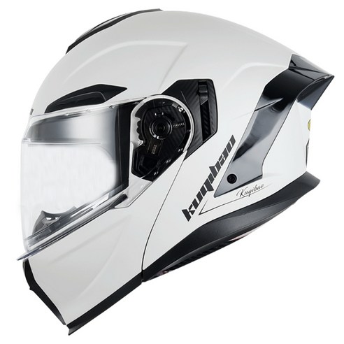 리버폭스 모터싸이클 오픈 풀페이스 헬멧, 무광화이트