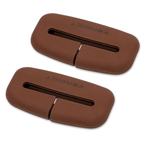 벤딕트 안전벨트클립 커버, 브라운, 2개