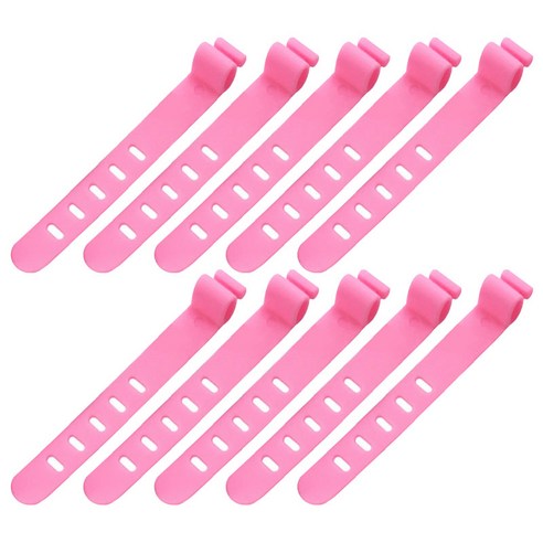 다해유 다이닝 데이터라인 케이블 수납밴드, 핑크, 10개