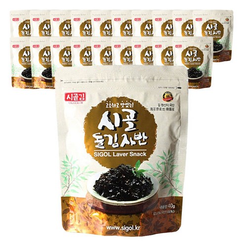 시골김 시골 돌김자반, 40g, 20개