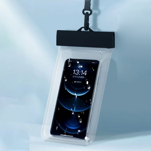 소니오 터치 스크린 라인 휴대폰 방수팩 22 x 11.3 cm, 01 후크 블랙, 1개