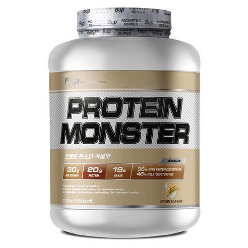 비유피 프로틴 몬스터 곡물맛 WPC+ISP 단백질 보충제, 2kg, 1개