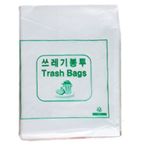 크린메이트 평판 비닐봉투 흰색, 110L, 50개