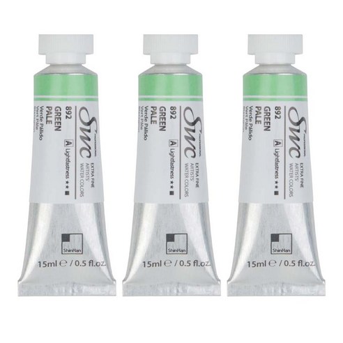 신한화구 전문가 수채화물감 SWC 튜브 A시리즈 892 그린 페일 3p, 15ml, 1색