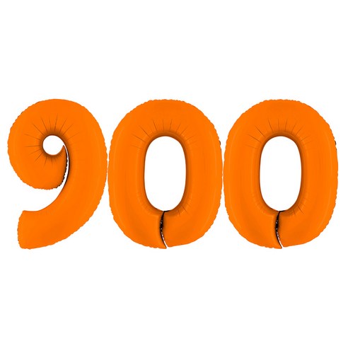 그라보벌룬 은박풍선 대 숫자 900, 오렌지, 1개