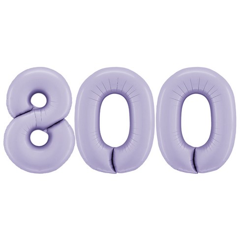 그라보벌룬 은박풍선 대 숫자 800, 라일락, 1개