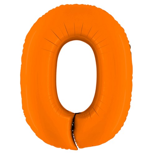 그라보벌룬 은박풍선 대 숫자 0, 오렌지, 1개